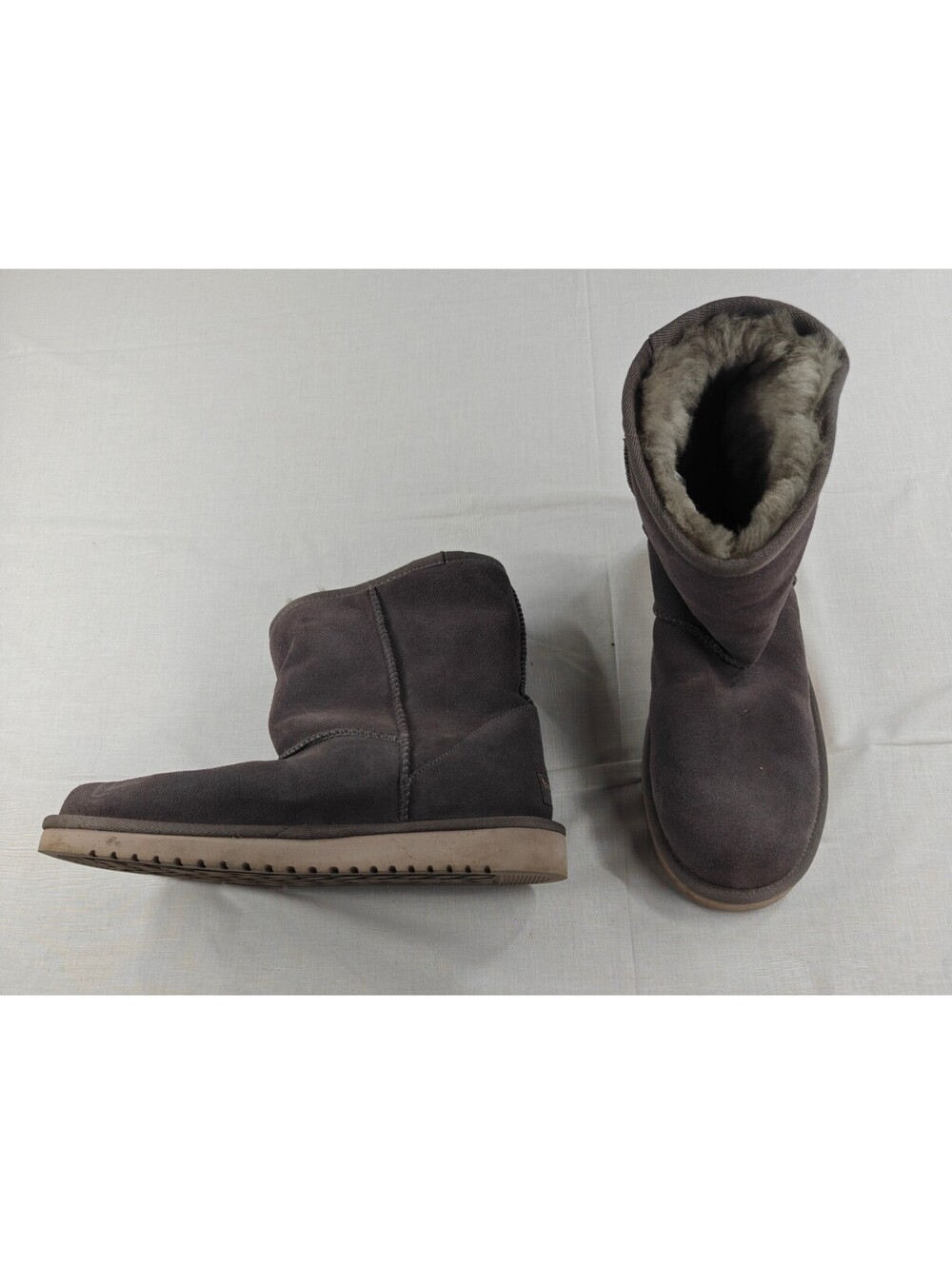 Koolaburra by UGG Women’s Size 9 Gray Suede Shearling Lined Short Boots 1017090